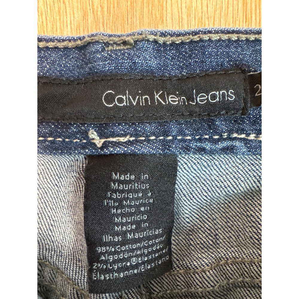 Calvin Klein Low Rise Jeans Womens Blue Size 2 Y2K Bootcut Denim Medium Wash - Picture 5 of 10